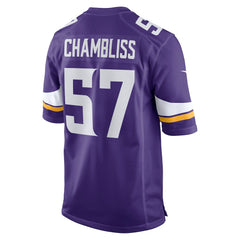Chaz Chambliss Minnesota Vikings Team Game Jersey Purple - Nike