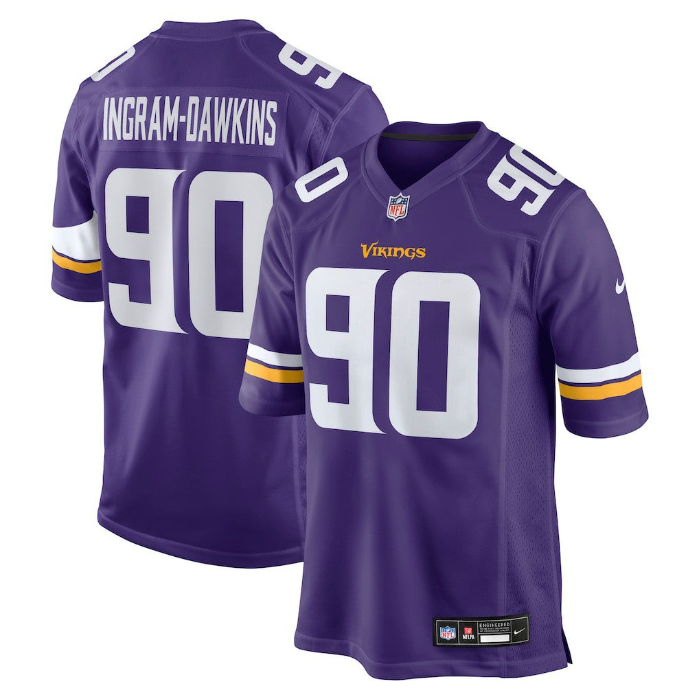 Tyrion Ingram-Dawkins Minnesota Vikings Team Game Jersey Purple - Nike