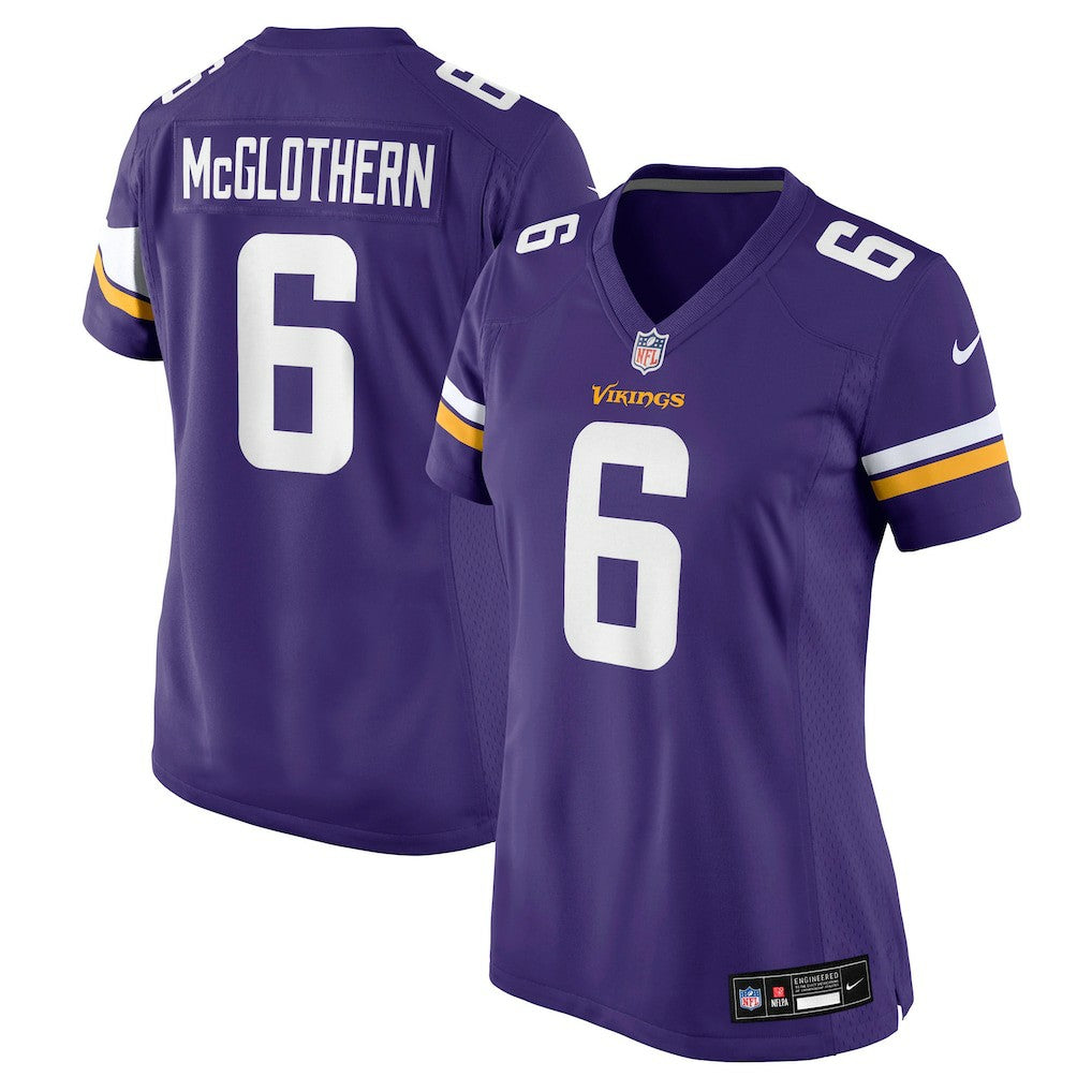 Dwight McGlothern Minnesota Vikings Women's Team Game Jersey Purple - Nike