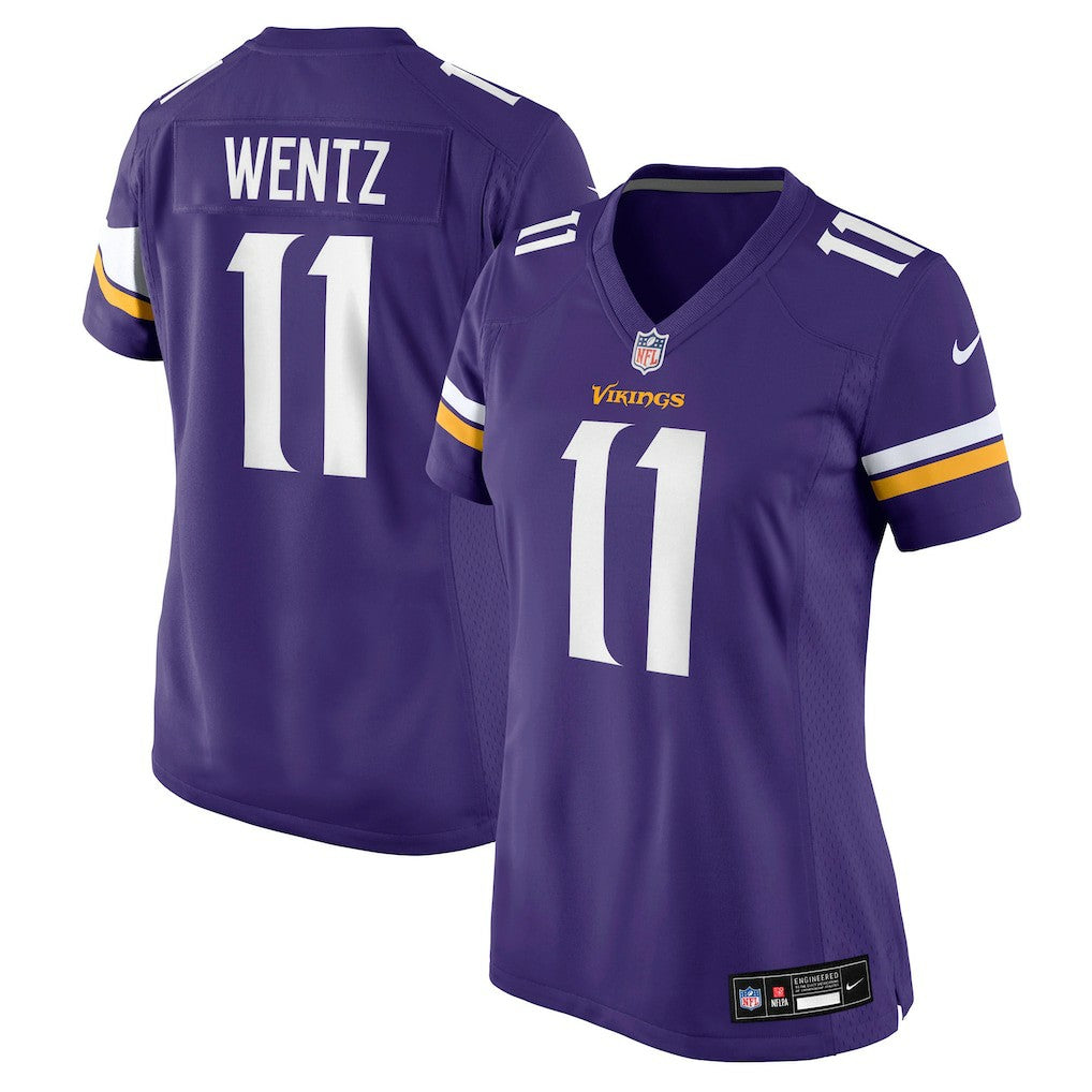 Carson Wentz Minnesota Vikings Women's Team Game Jersey Purple - Nike