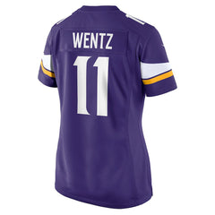 Carson Wentz Minnesota Vikings Women's Team Game Jersey Purple - Nike