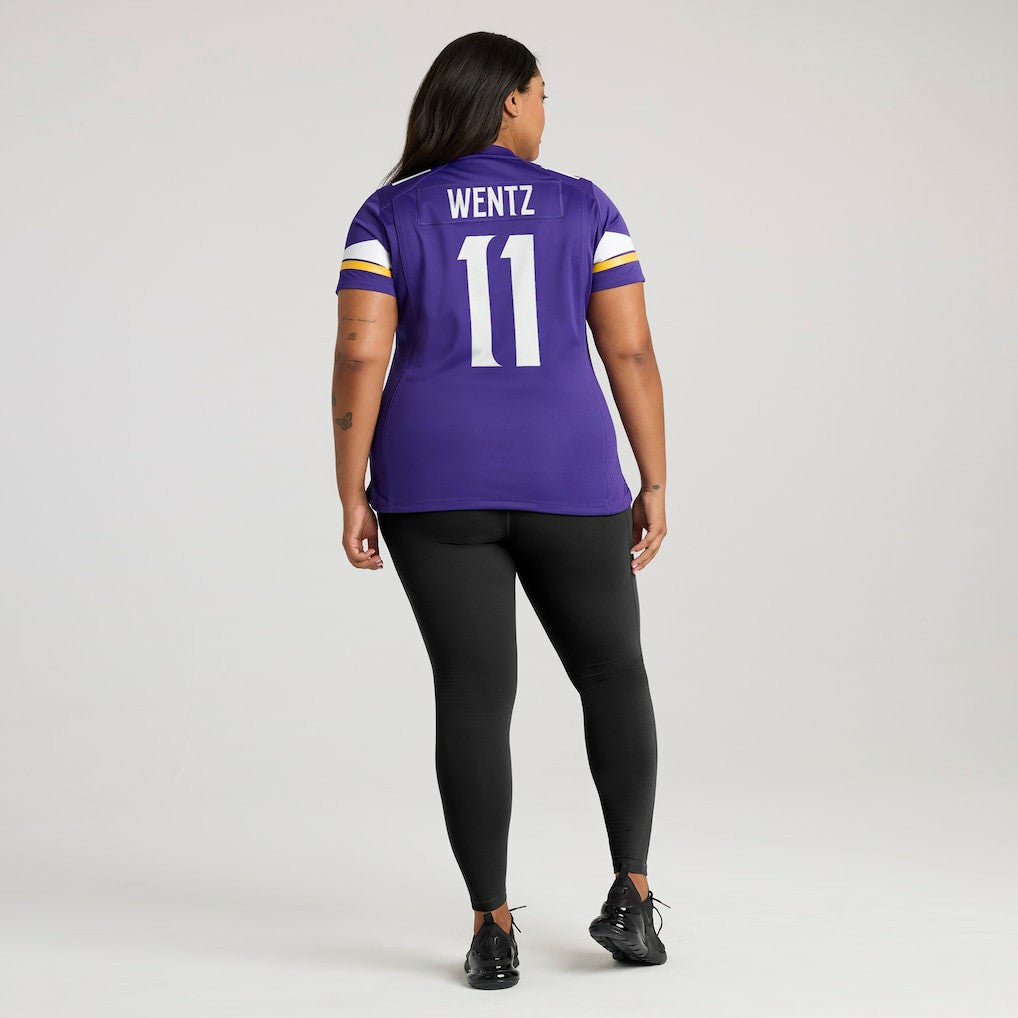 Carson Wentz Minnesota Vikings Women's Team Game Jersey Purple - Nike