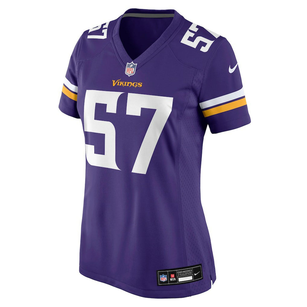 Chaz Chambliss Minnesota Vikings Women's Team Game Jersey Purple - Nike