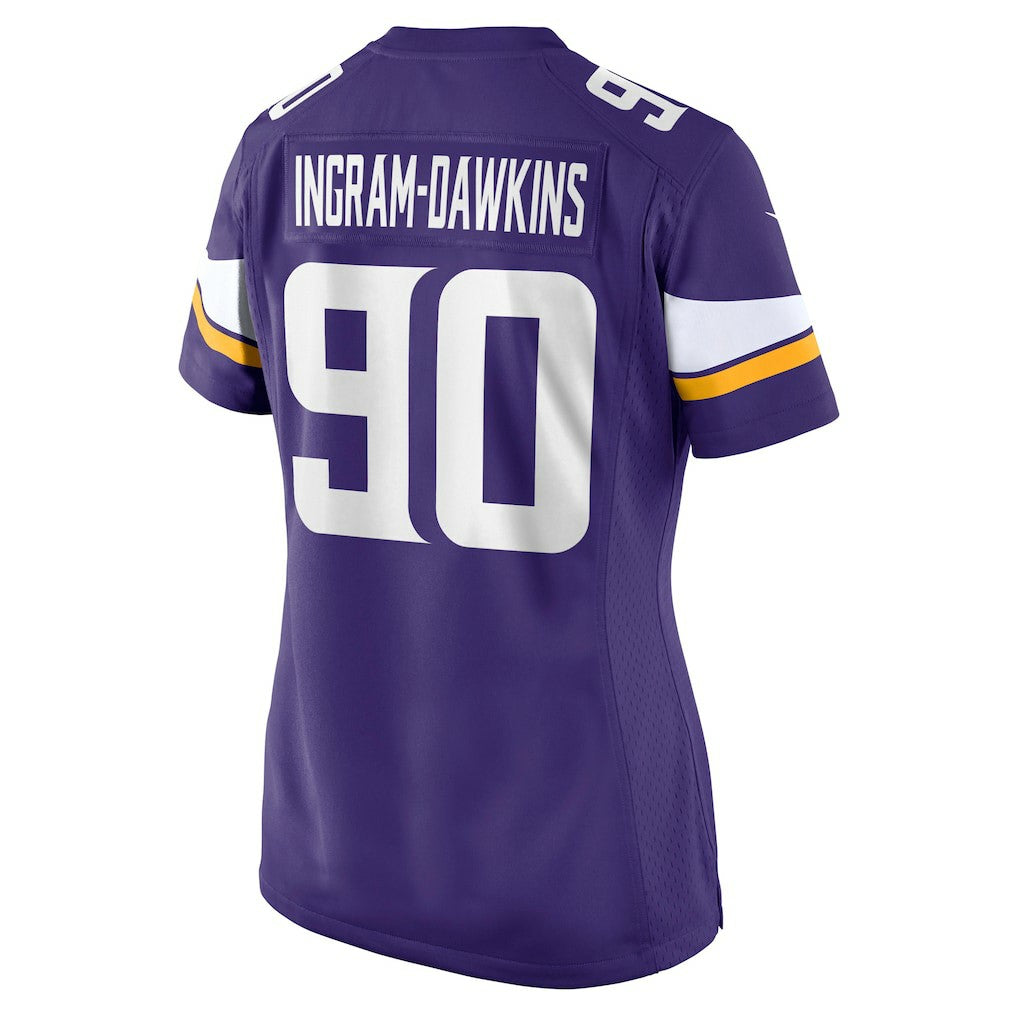 Tyrion Ingram-Dawkins Minnesota Vikings Women's Team Game Jersey Purple - Nike