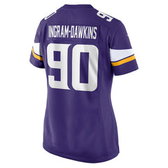 Tyrion Ingram-Dawkins Minnesota Vikings Women's Team Game Jersey Purple - Nike