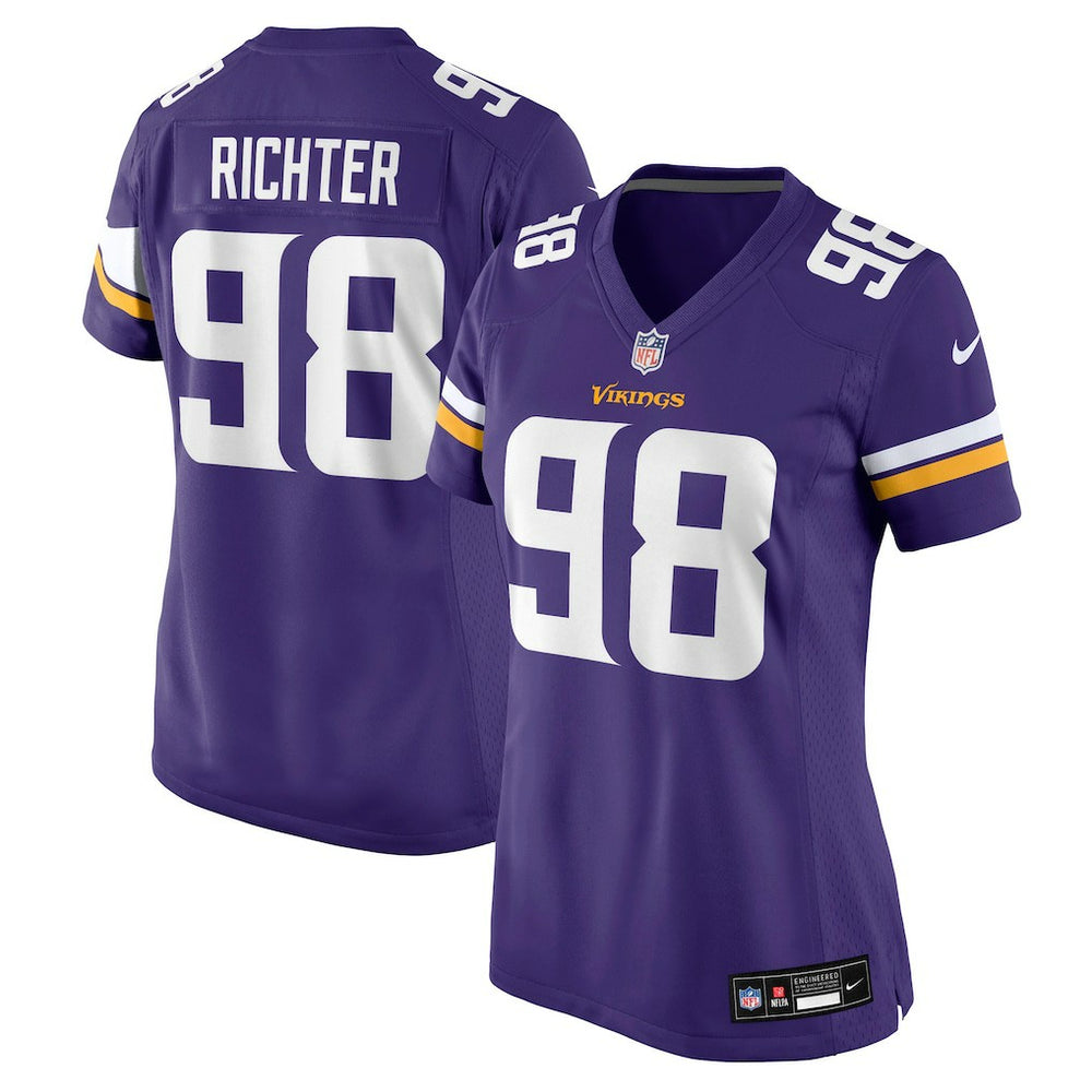 Bo Richter Minnesota Vikings Women's Team Game Jersey Purple - Nike