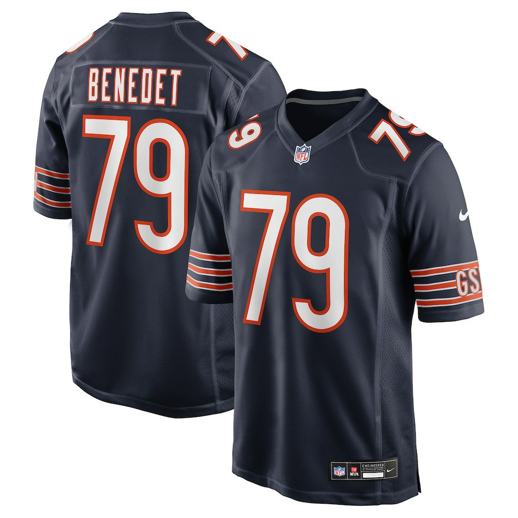 Theo Benedet Chicago Bears Team Game Jersey Navy - Nike