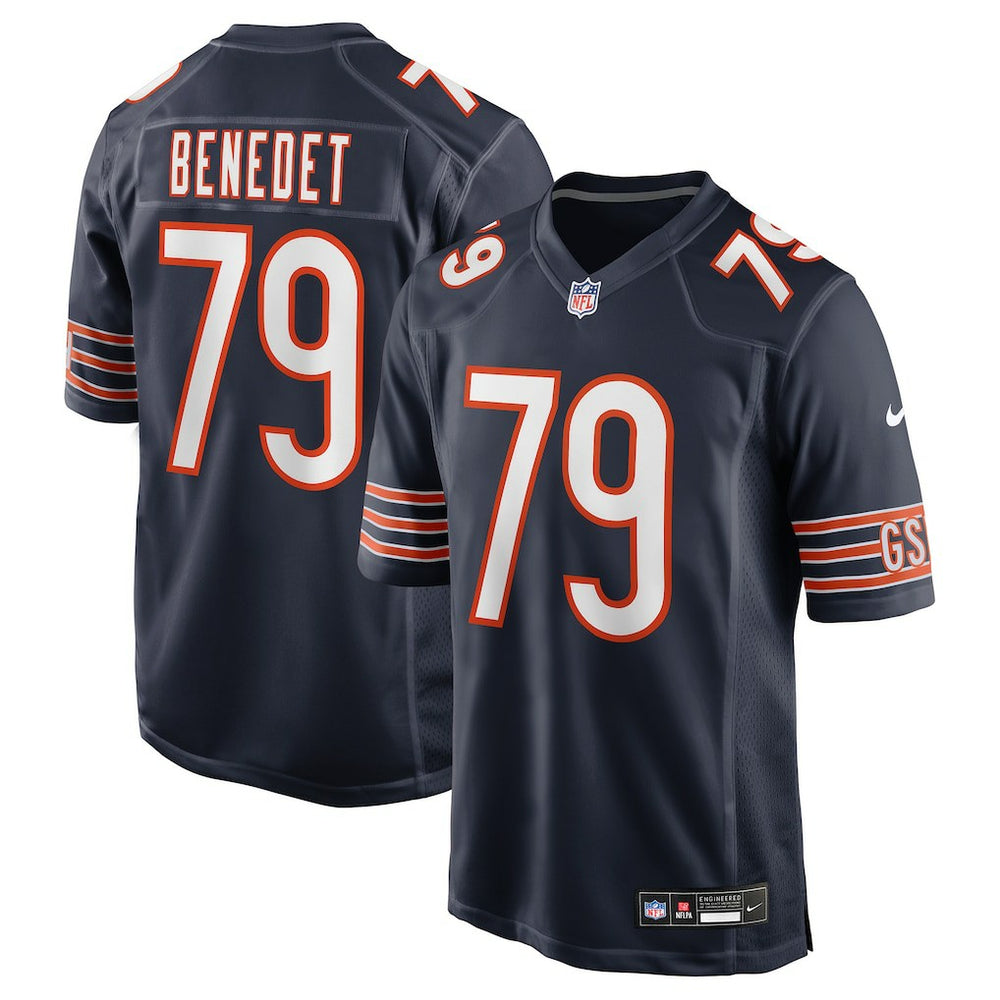 Theo Benedet Chicago Bears Team Game Jersey Navy - Nike