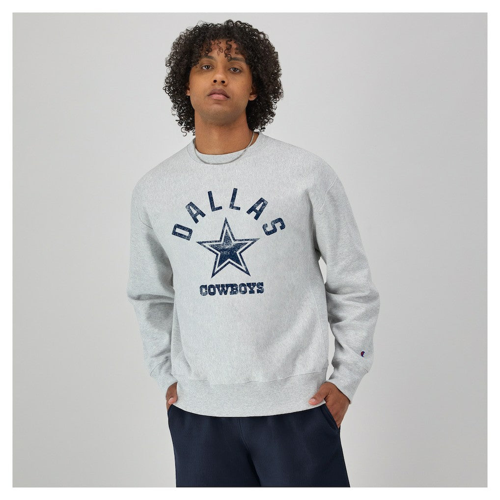 Dallas Cowboys Champion Reverse Weave Fleece Sweatshirt Heather Gray - NFL