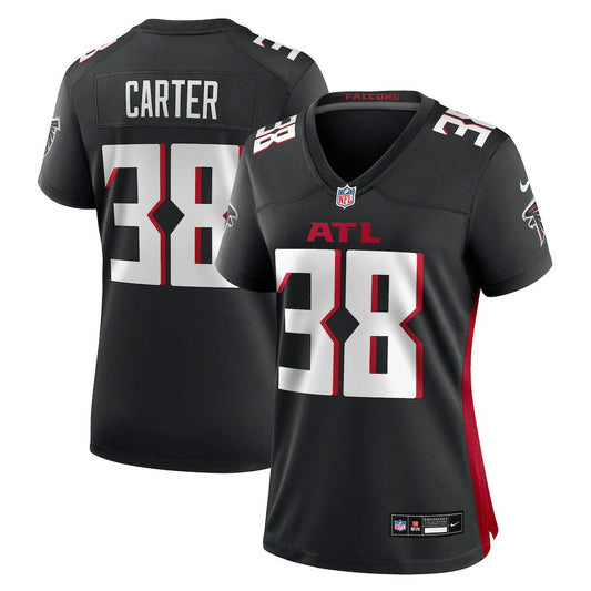 Nathan Carter Atlanta Falcons Women's Team Game Jersey - Black | NFL Jerseys