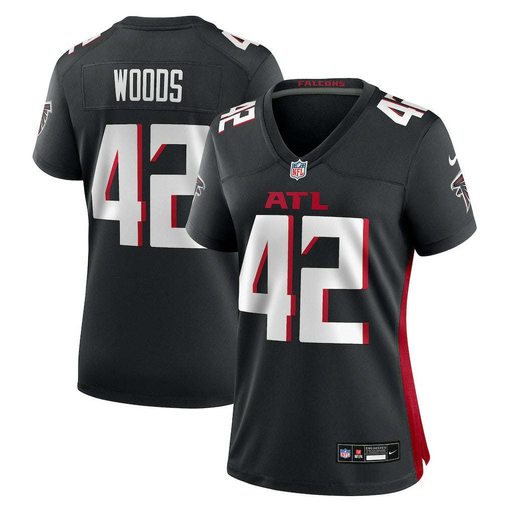 Josh Woods Atlanta Falcons Women's Team Game Jersey Black - Nike