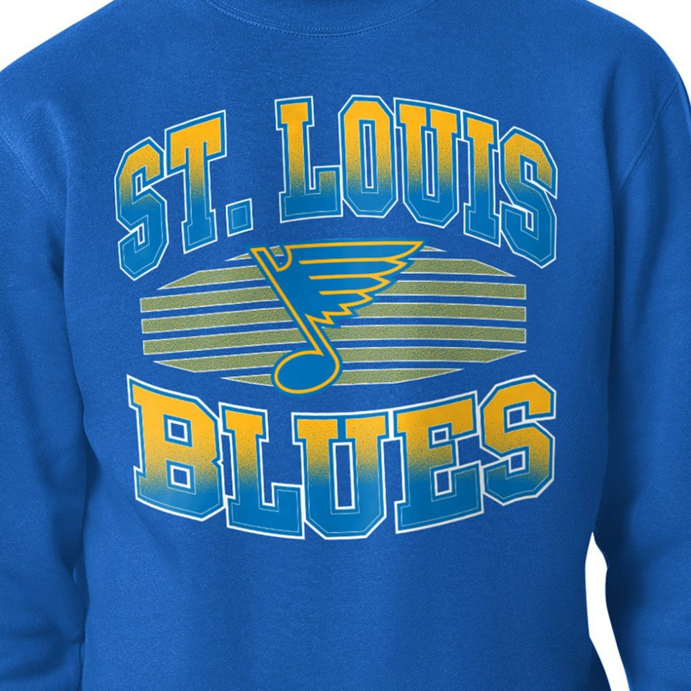 St. Louis Blues - Starter Team Grit Graphic Fleece Pullover Sweatshirt Blue