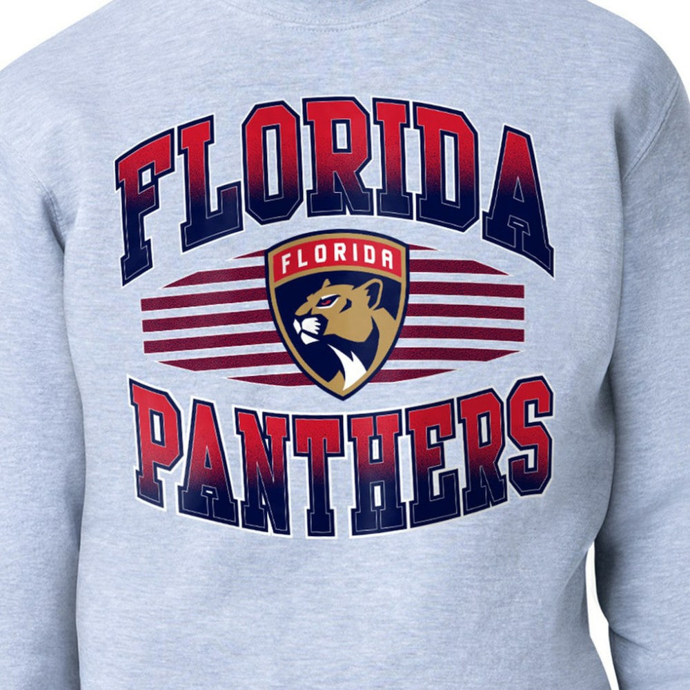 Florida Panthers - Starter Team Grit Graphic Fleece Pullover Sweatshirt Gray