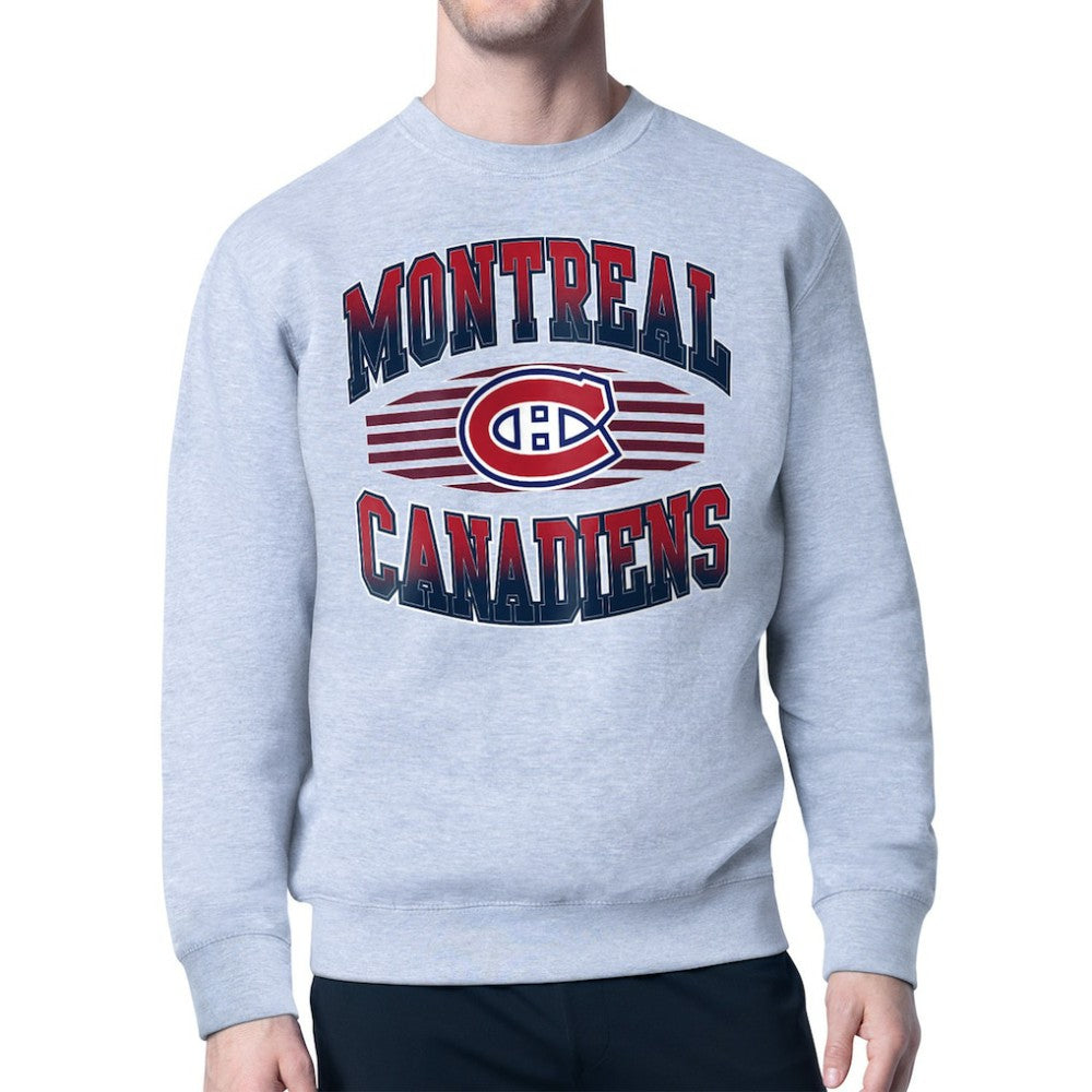 Montreal Canadiens - Starter Team Grit Graphic Fleece Pullover Sweatshirt Gray