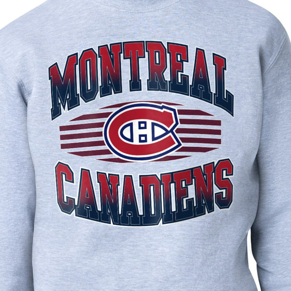 Montreal Canadiens - Starter Team Grit Graphic Fleece Pullover Sweatshirt Gray