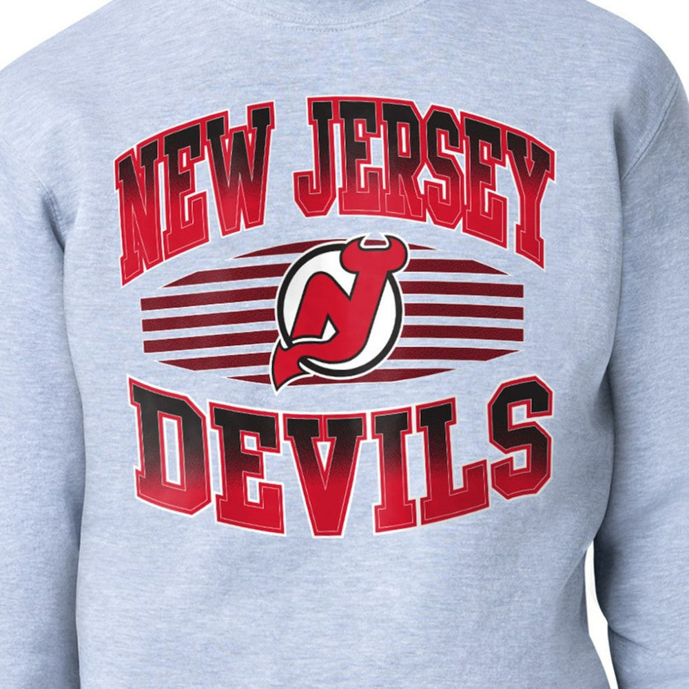 New Jersey Devils - Starter Team Grit Graphic Fleece Pullover Sweatshirt Gray