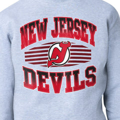 New Jersey Devils - Starter Team Grit Graphic Fleece Pullover Sweatshirt Gray