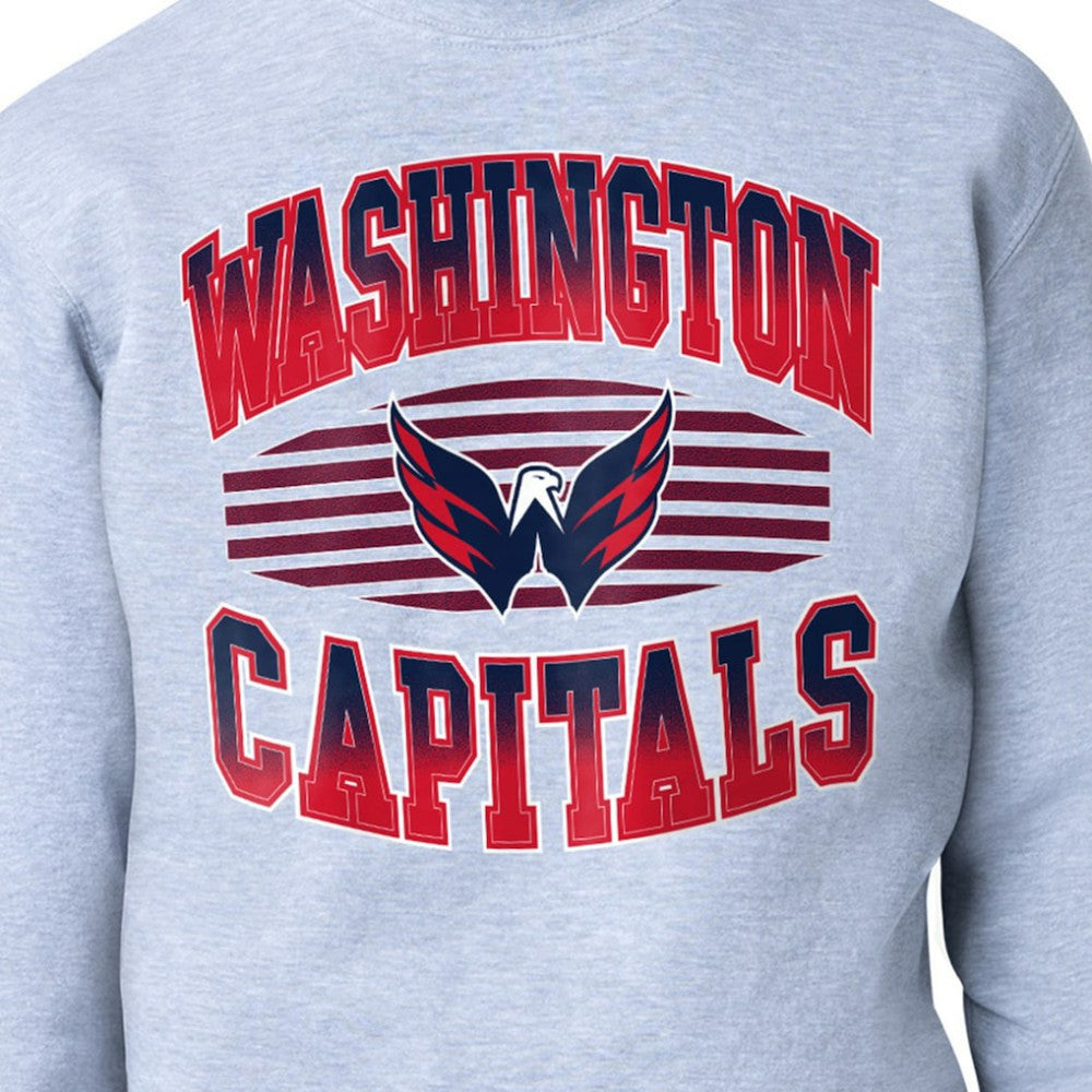 Washington Capitals Starter Team Grit Graphic Fleece Pullover Sweatshirt Gray