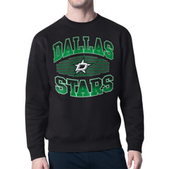 Dallas Stars - Starter Team Grit Graphic Fleece Pullover Sweatshirt Black