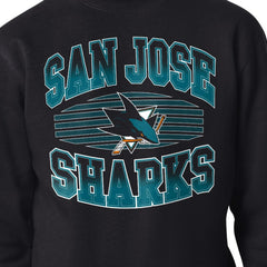 San Jose Sharks - Starter Team Grit Graphic Fleece Pullover Sweatshirt Black