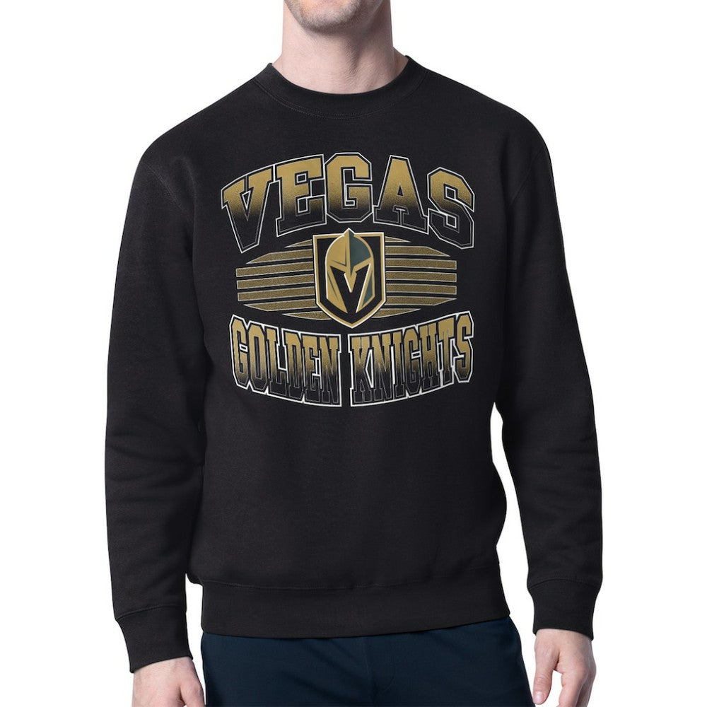 Vegas Golden Knights Starter Team Grit Graphic Fleece Pullover Sweatshirt Black