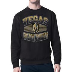 Vegas Golden Knights Starter Team Grit Graphic Fleece Pullover Sweatshirt Black