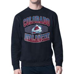 Colorado Avalanche - Starter Team Grit Graphic Fleece Pullover Sweatshirt Navy