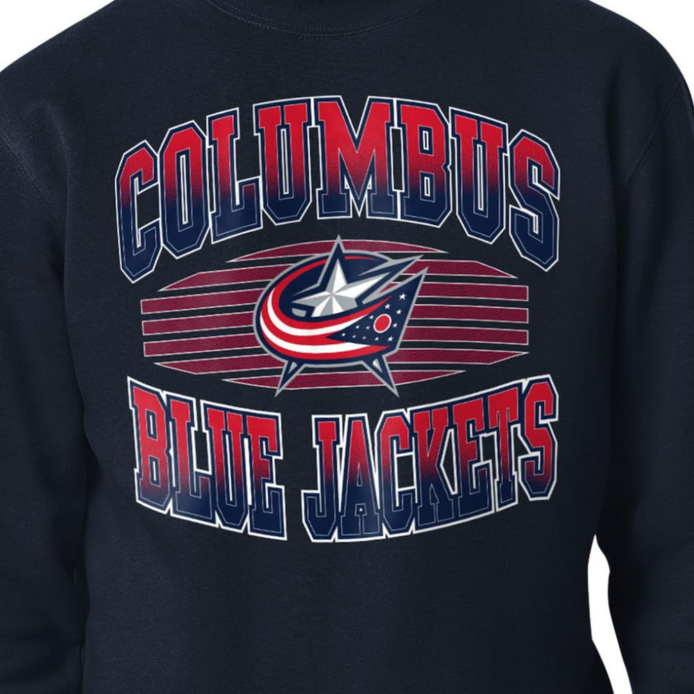 Columbus Blue Jackets - Starter Team Grit Graphic Fleece Pullover Sweatshirt Navy