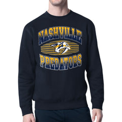 Nashville Predators - Starter Team Grit Graphic Fleece Pullover Sweatshirt Navy