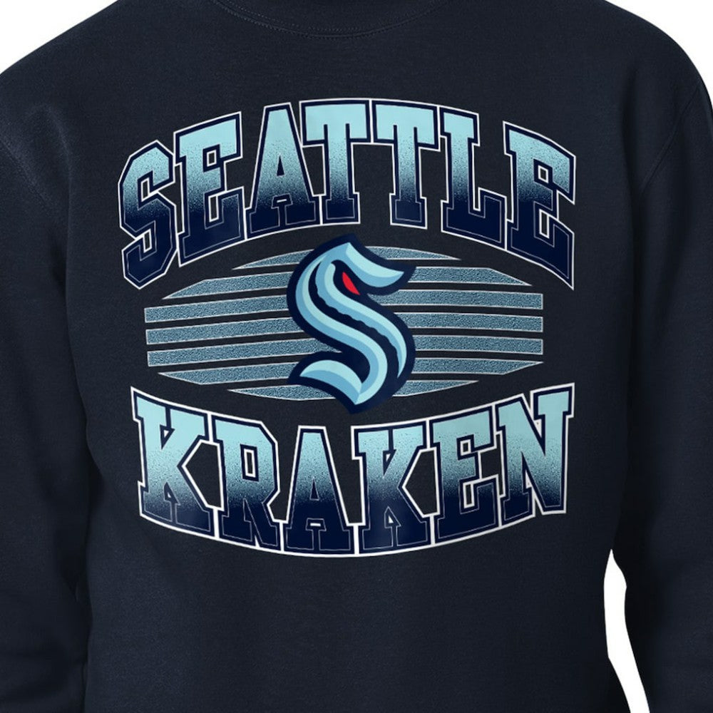 Seattle Kraken Starter Team Grit Graphic Fleece Pullover Sweatshirt Deep Sea Blue
