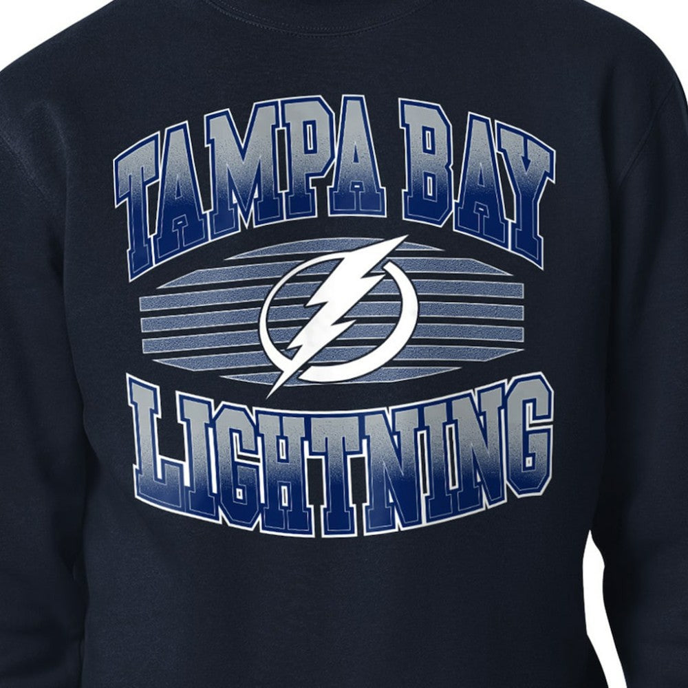 Tampa Bay Lightning - Starter Team Grit Graphic Fleece Pullover Sweatshirt Navy