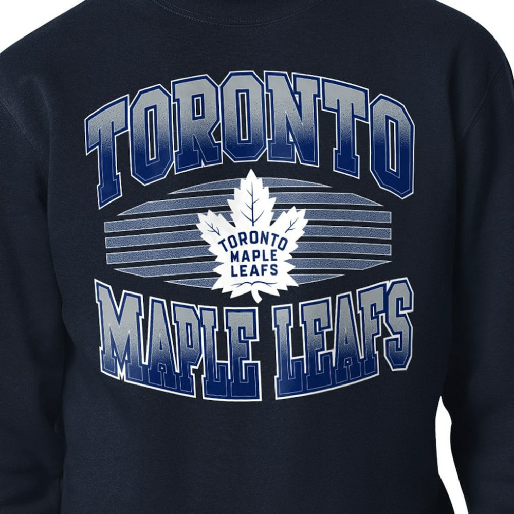 Toronto Maple Leafs - Starter Team Grit Graphic Fleece Pullover Sweatshirt Navy