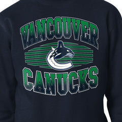 Vancouver Canucks - Starter Team Grit Graphic Fleece Pullover Sweatshirt Navy