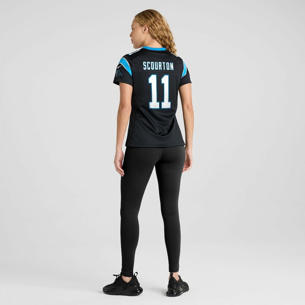 Nic Scourton Carolina Panthers Women's Team Game Jersey Black - Nike