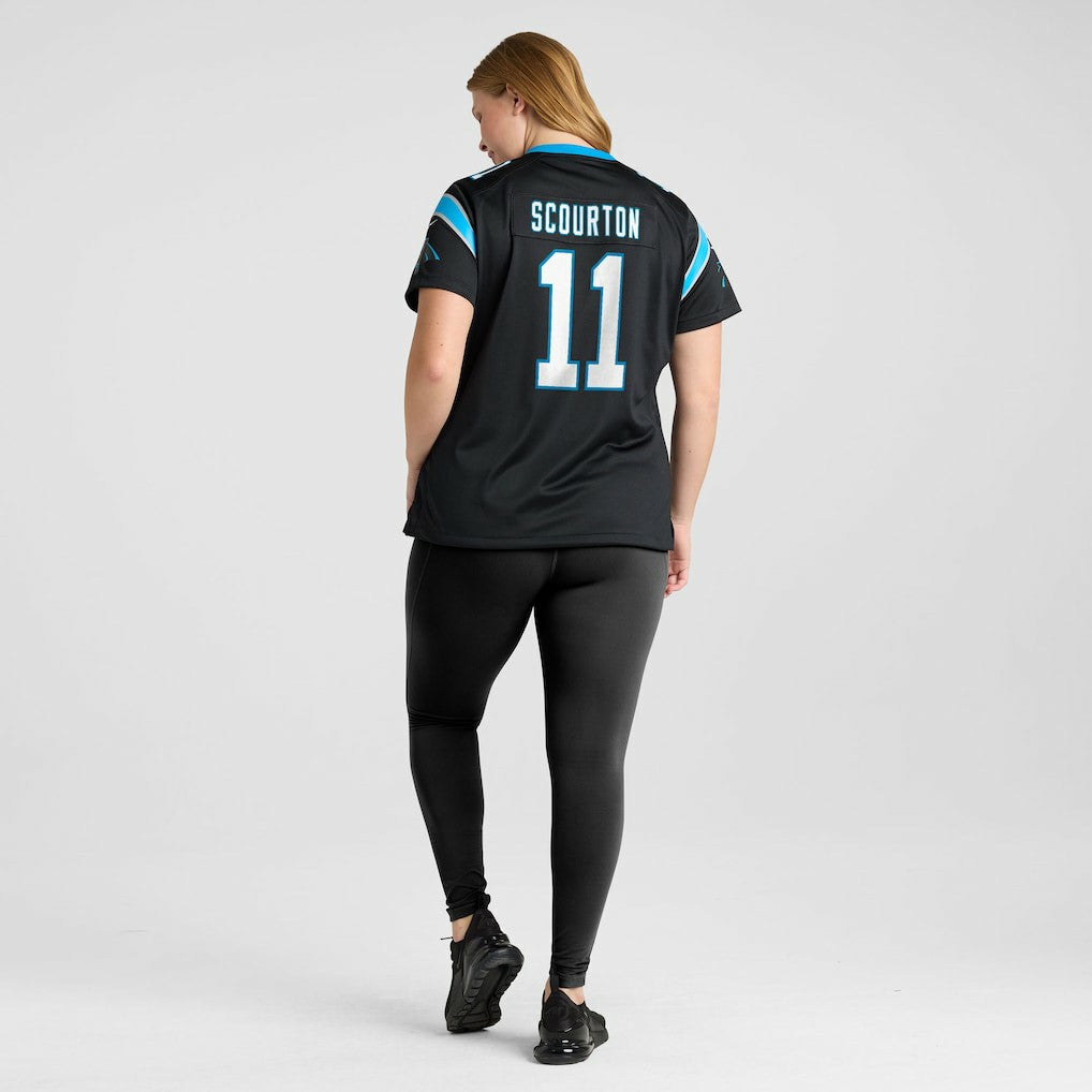 Nic Scourton Carolina Panthers Women's Team Game Jersey Black - Nike