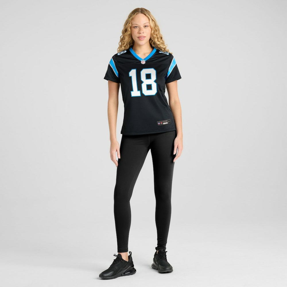 Jalen Coker Carolina Panthers Women's Team Game Jersey Black - Nike