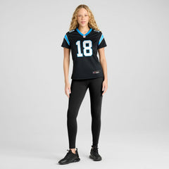 Jalen Coker Carolina Panthers Women's Team Game Jersey Black - Nike