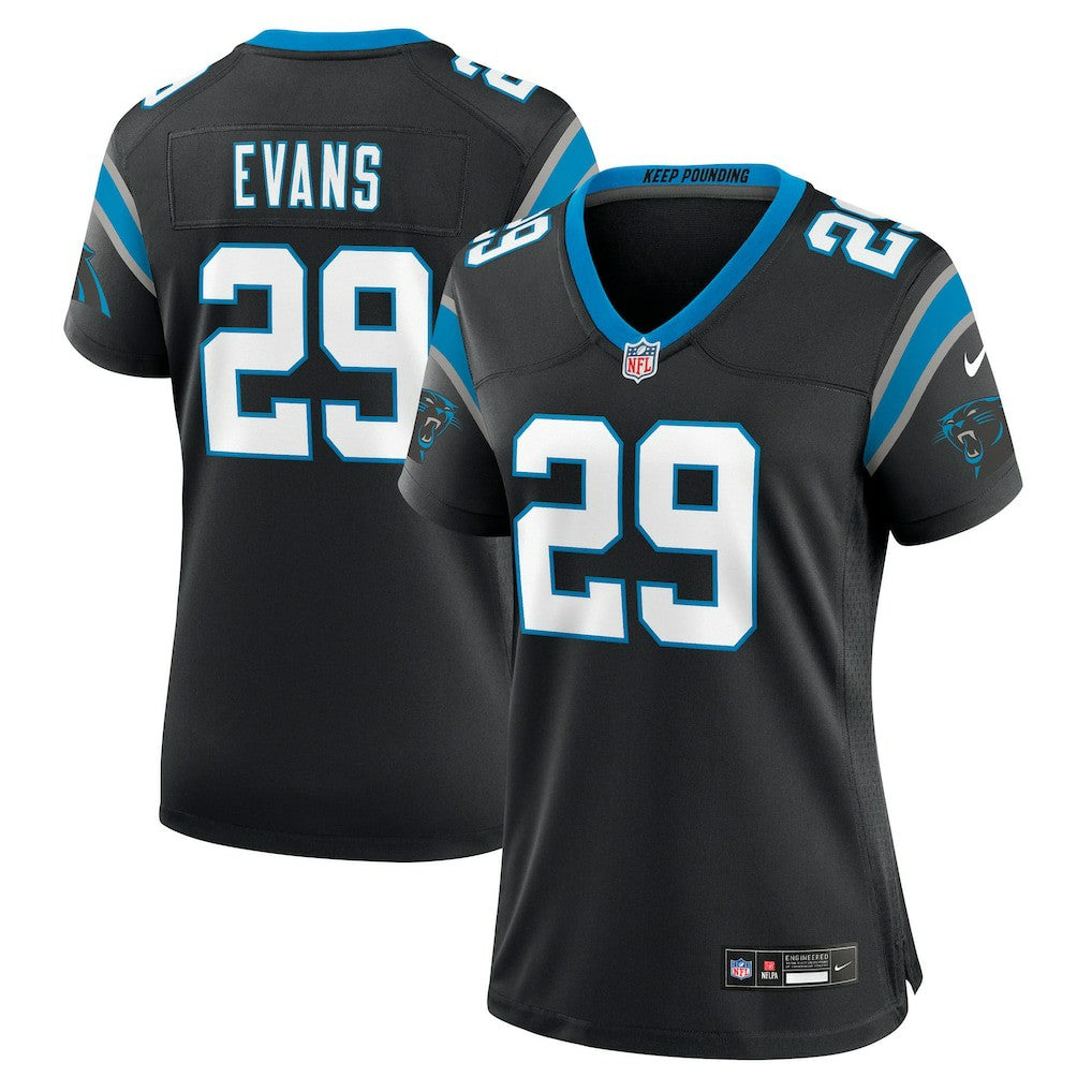 Akayleb Evans Carolina Panthers Women's Team Game Jersey Black - Nike