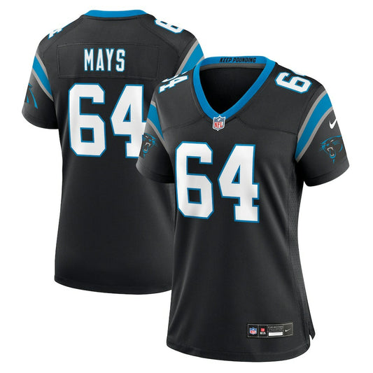 Cade Mays Carolina Panthers Women's Team Game Jersey - Black | NFL Jerseys