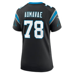 Popo Aumavae Carolina Panthers Women's Team Game Jersey Black - Nike