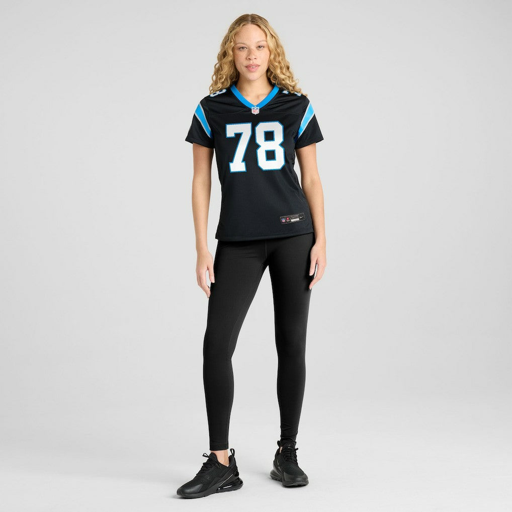 Popo Aumavae Carolina Panthers Women's Team Game Jersey Black - Nike