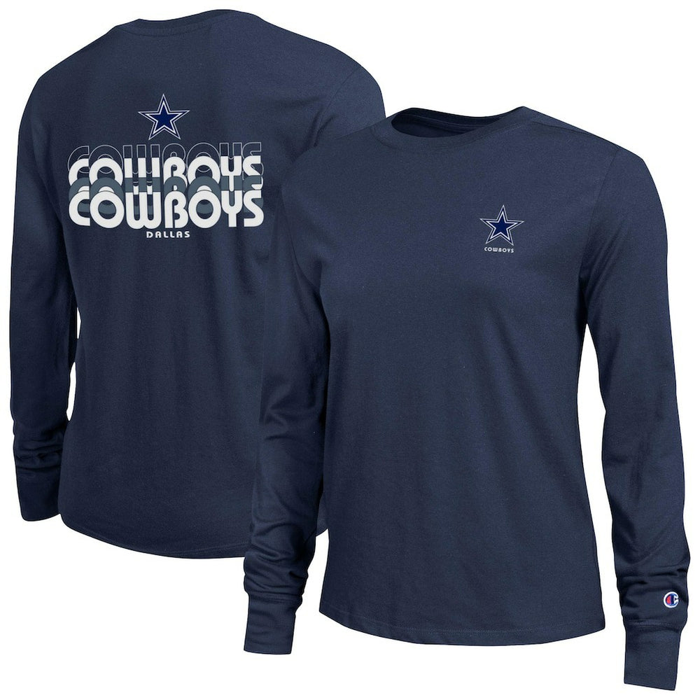 Dallas Cowboys Champion Women's Core Long-Sleeve T-Shirt Navy - NFL