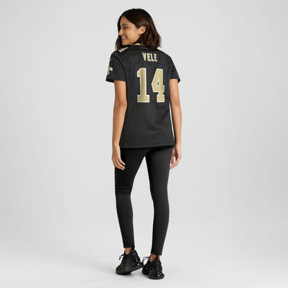 Devaughn Vele New Orleans Saints Women's Team Game Jersey - Black | NFL Jerseys