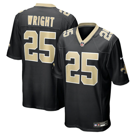 Rejzohn Wright New Orleans Saints Team Game Jersey - Black | NFL Jerseys