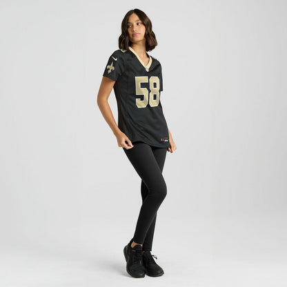 Chris Rumph II New Orleans Saints Women's Team Game Jersey - Black | NFL Jerseys