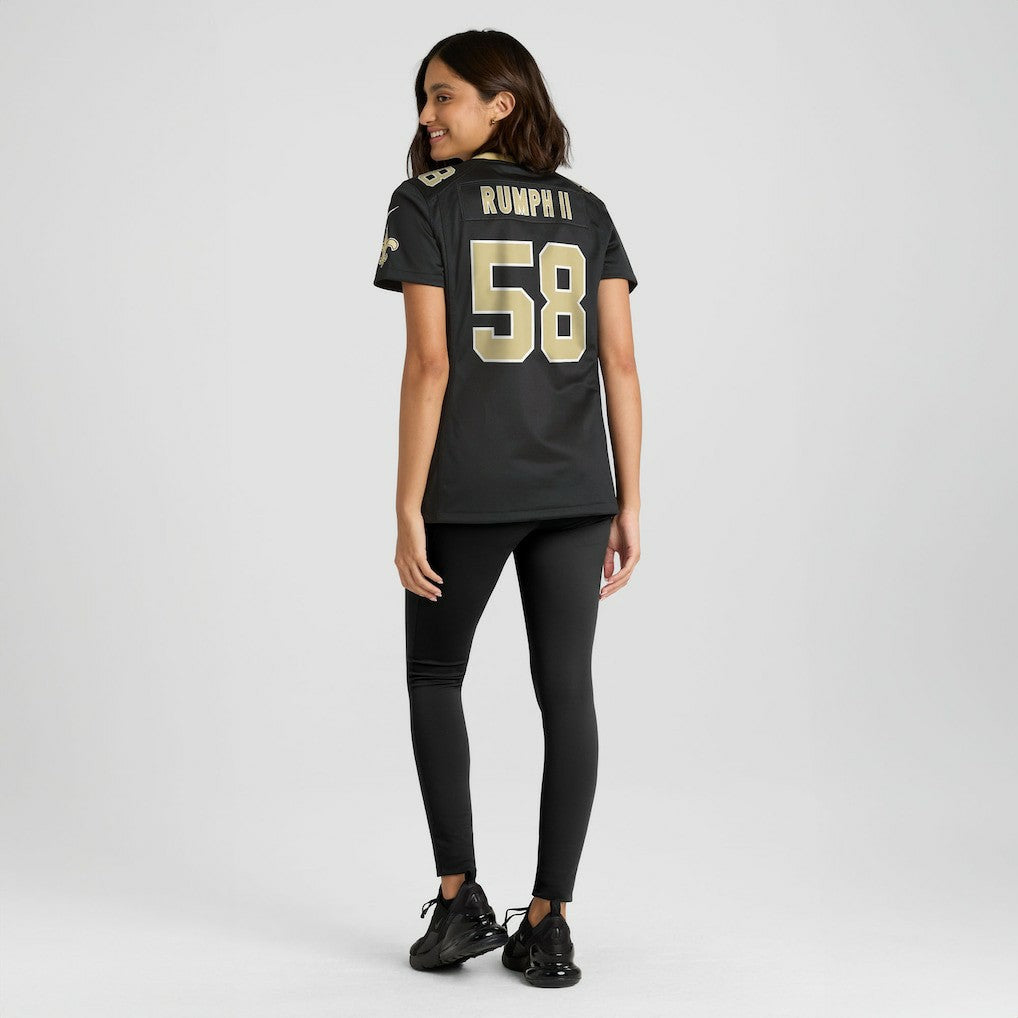 Chris Rumph II New Orleans Saints Women's Team Game Jersey - Black | NFL Jerseys
