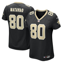 Moliki Matavao New Orleans Saints Women's Team Game Jersey Black - Nike