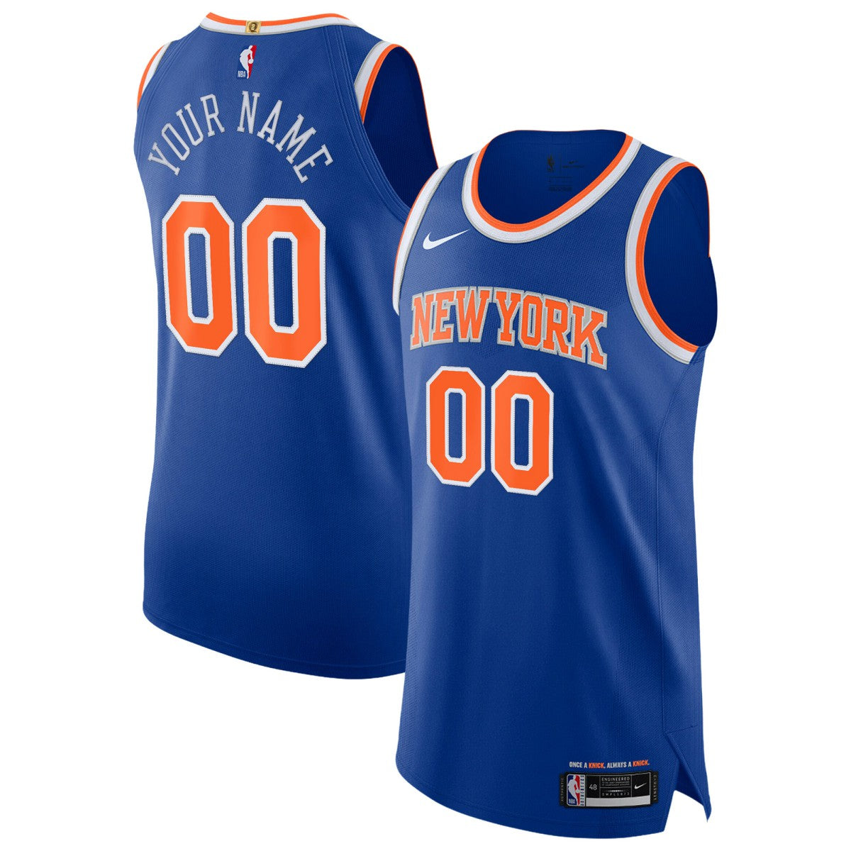 Nike - New York Knicks Authentic Custom Jersey - Icon Edition - Blue