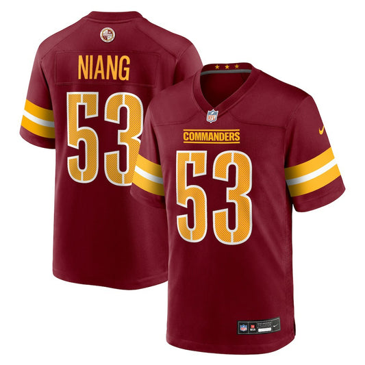 Lucas Niang Washington Commanders Team Game Jersey - Burgundy | NFL Jerseys