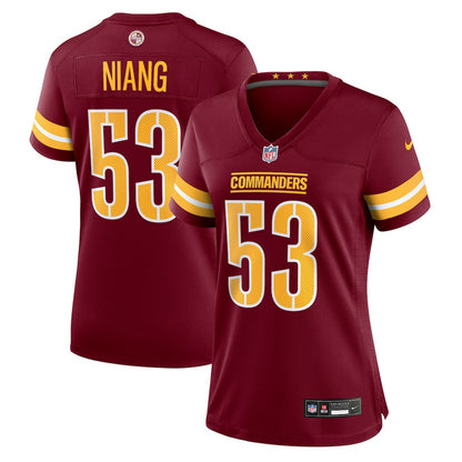 Lucas Niang Washington Commanders Women's Team Game Jersey - Burgundy | NFL Jerseys